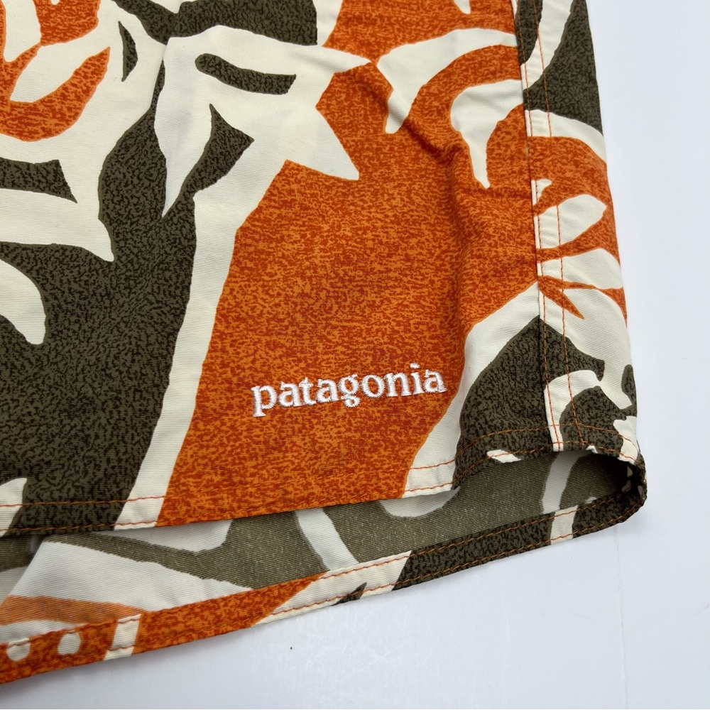 Patagonia Board Shorts Mens Size 31 Orange Drawstring Wavefarer‎ Swim Summer - Picture 2 of 11